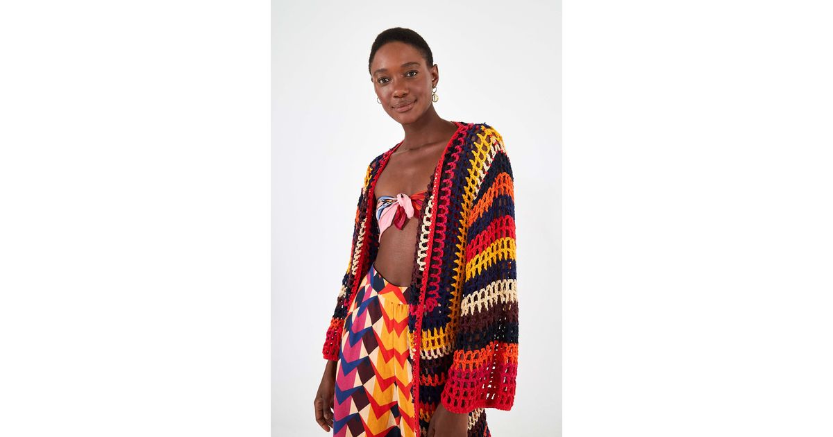 farm rio crochet cardigan