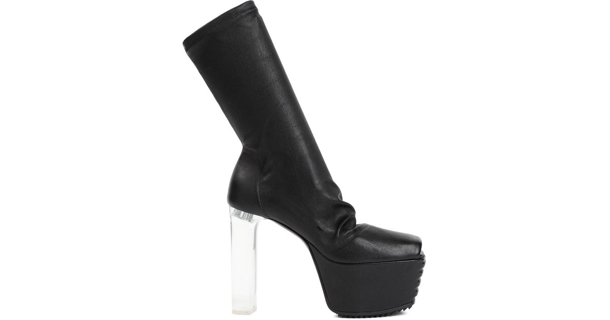 リックオウエンス Rick Owens Grill Stretch Peeptoe Boots Rick Owens Grill Stretch Peeptoe Boots in Black for Men | Lyst
