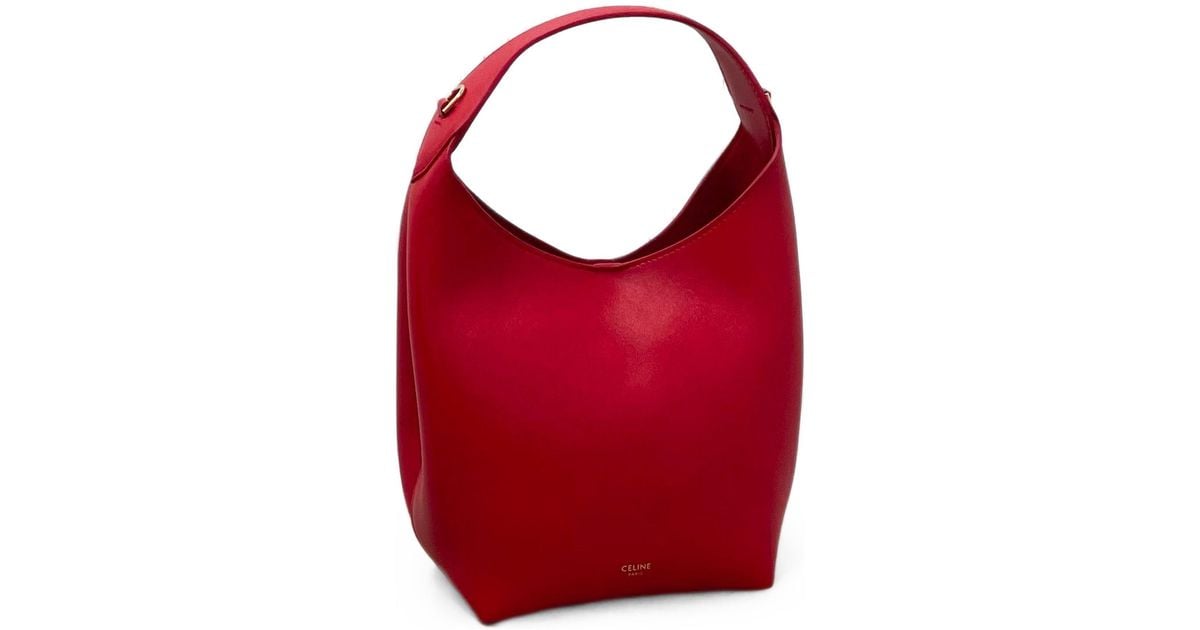 Celine Small Hobo in Red | Lyst UK