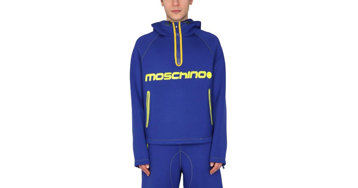 Moschino Couture Surf Logo Sweatshirt in Blue for Men | Lyst