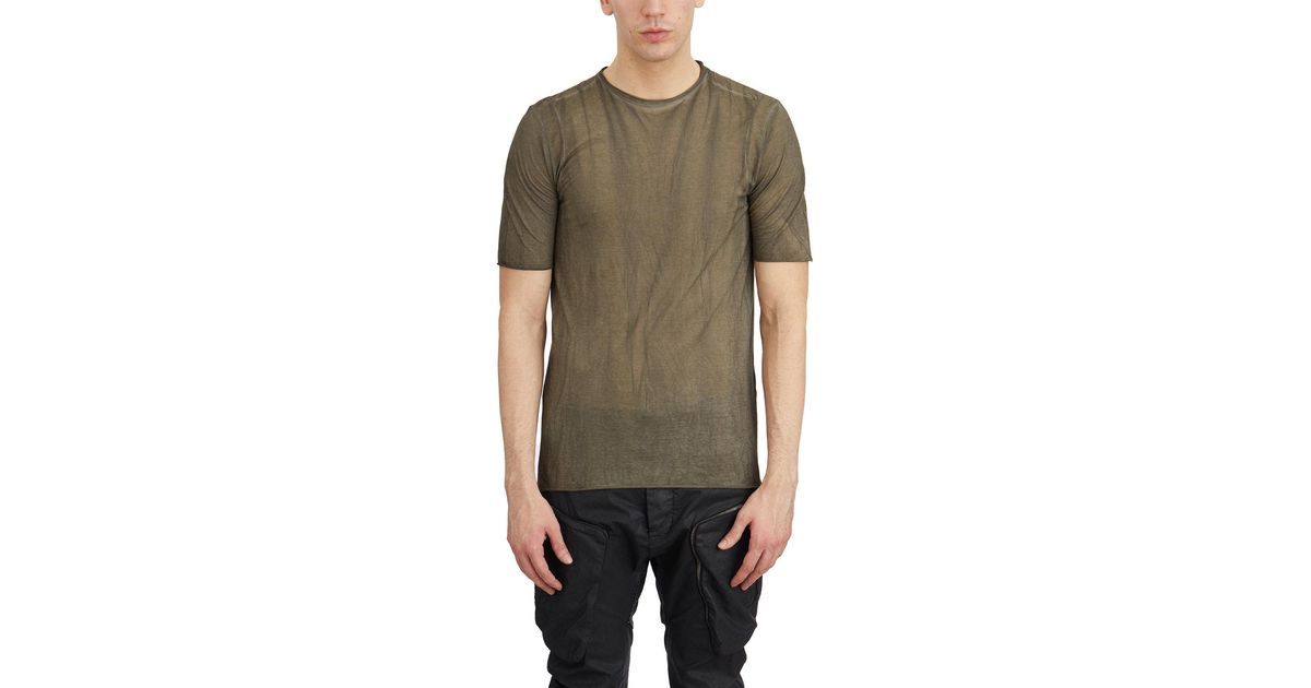 Masnada Streaky Crew Neck T Shirt in Green for Men | Lyst