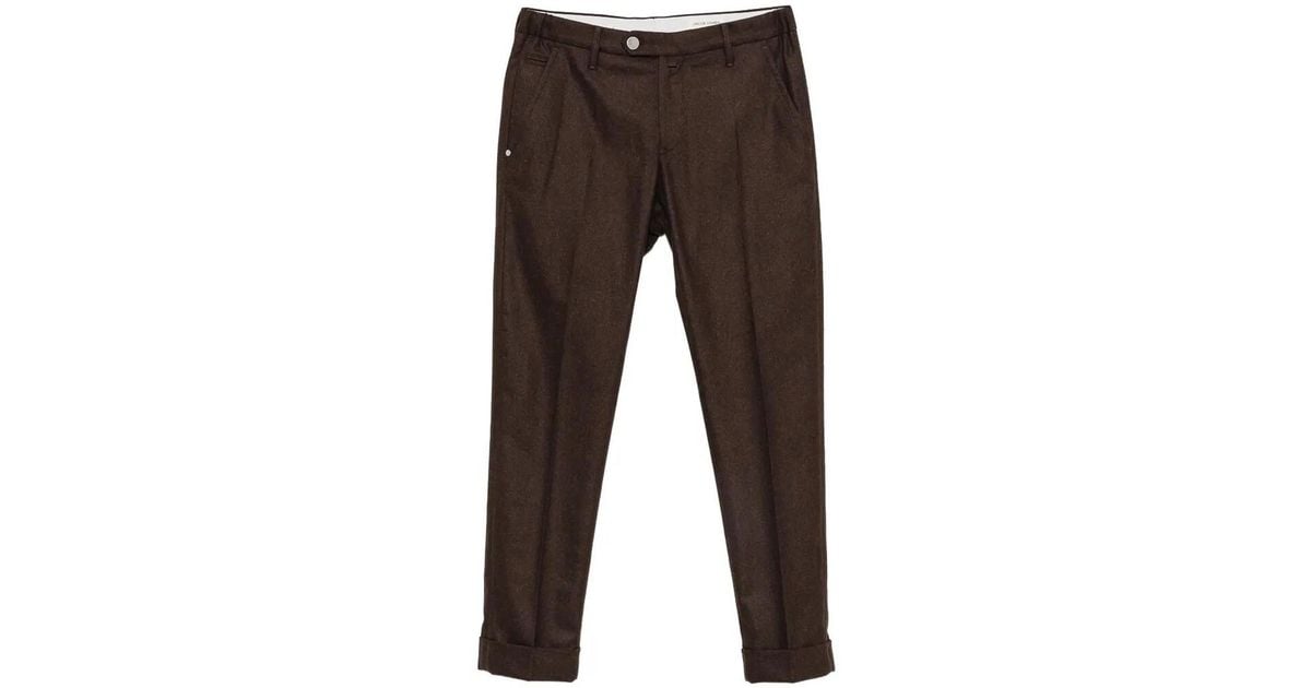 Cloth Button Names Jacob Cohen 'Jannik' Regular Fit Pants in Brown for Men | Lyst