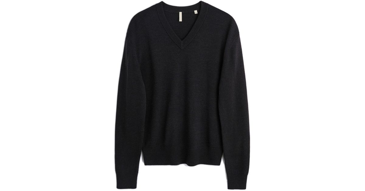 sunflower Moon Merino V Neck in Black for Men | Lyst