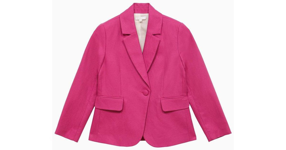 ジャケット Chloe FW25 Pastel pink wool blazer (CH25AVE52066 6H7) Chloé Cropped Blazer | italist