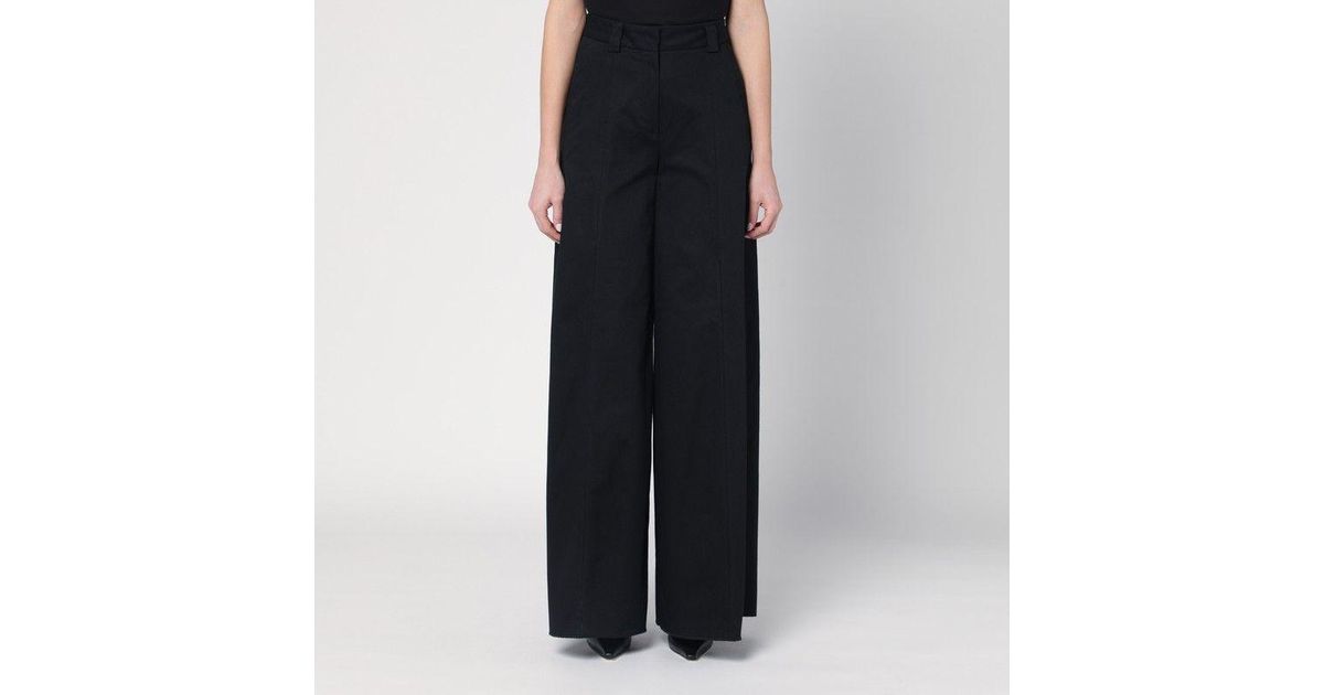 ボトムスその他 TheLatest Wide black Alma trousers THE LATEST Wide Alma Trousers in Black | Lyst