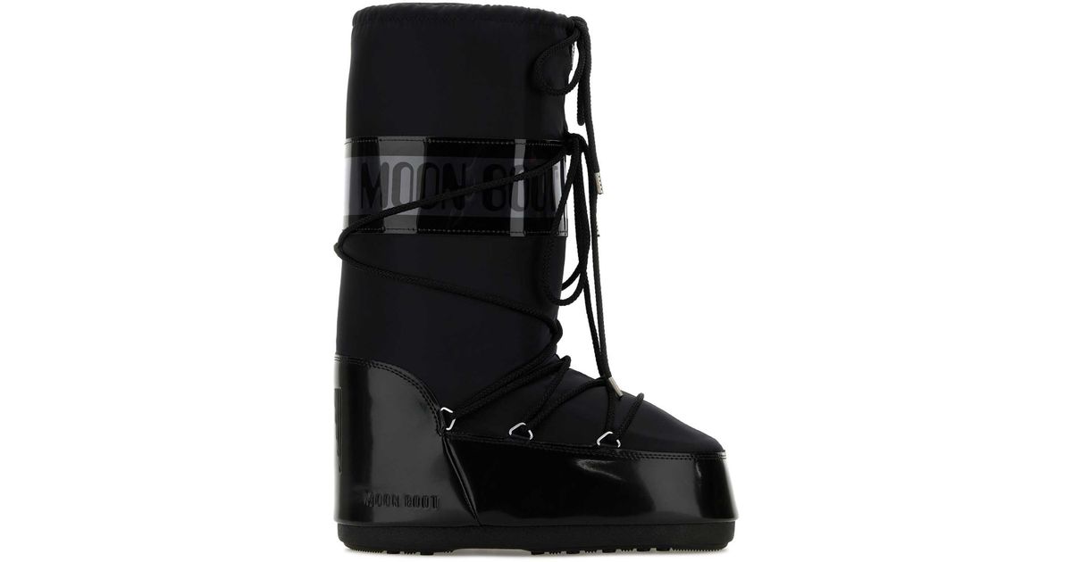 Moon Boot Icon Glance Boots in Black | Lyst