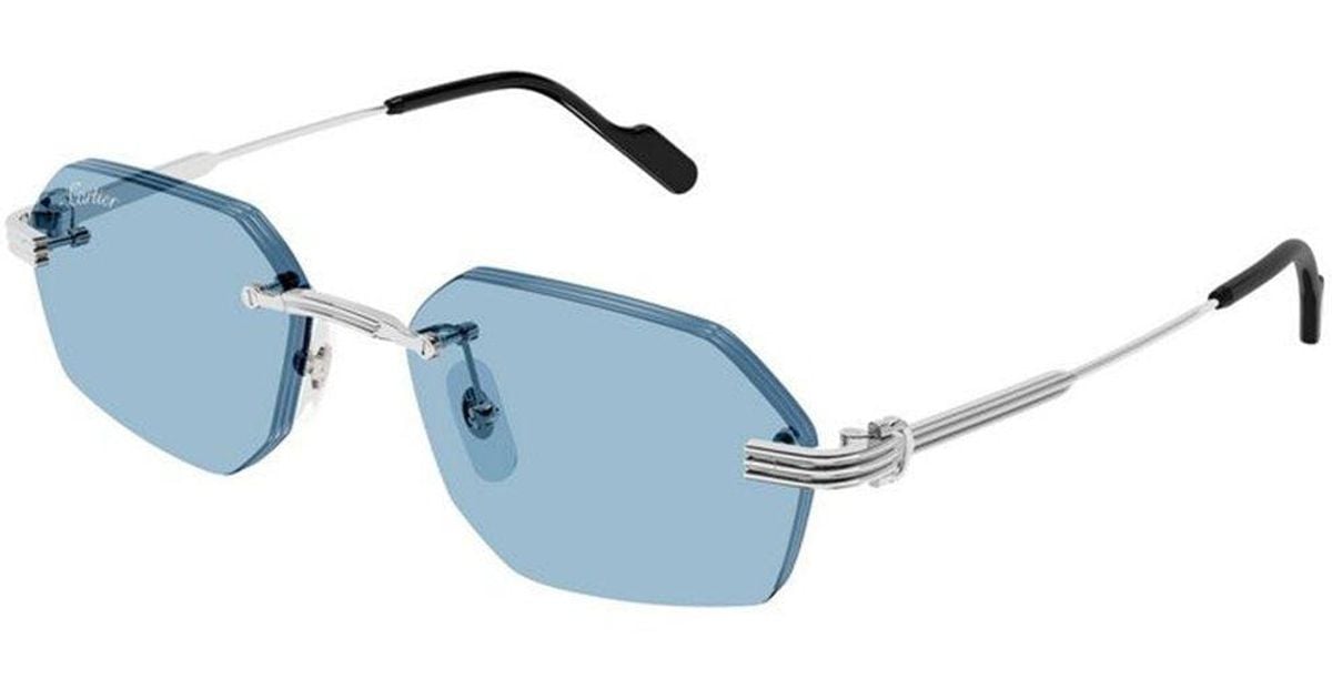 Cartier Ct0616S 005 in Blue for Men | Lyst