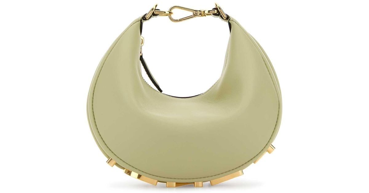 Fendi Pastel Leather Mini Graphy Handbag in Green | Lyst