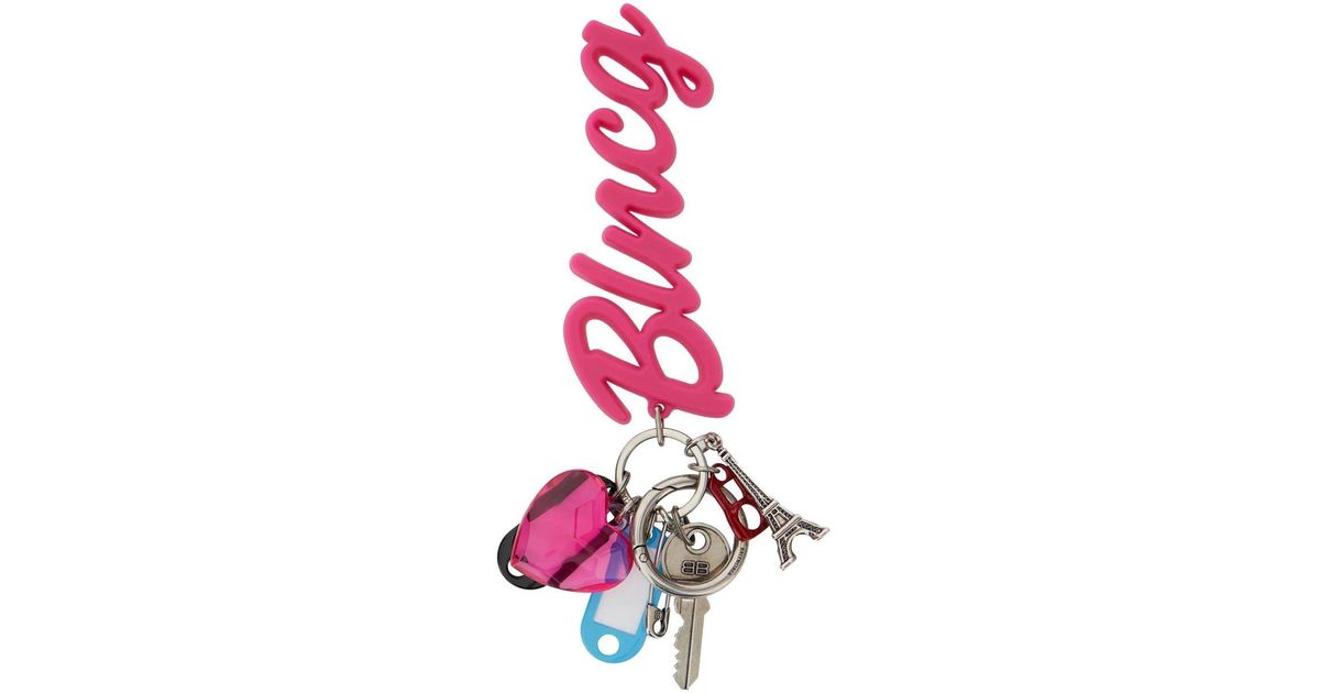 Balenciaga Hourglass Soft Big Keychain Souvenirs in White | Lyst