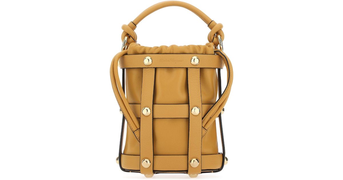 Ferragamo Salvatore Borsa F.Cage Small in Metallic | Lyst