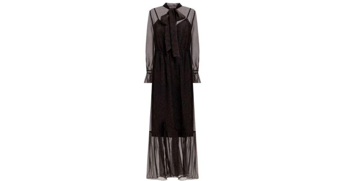 Twinset Twinset Actitude Python Polyester Dress in Black | Lyst