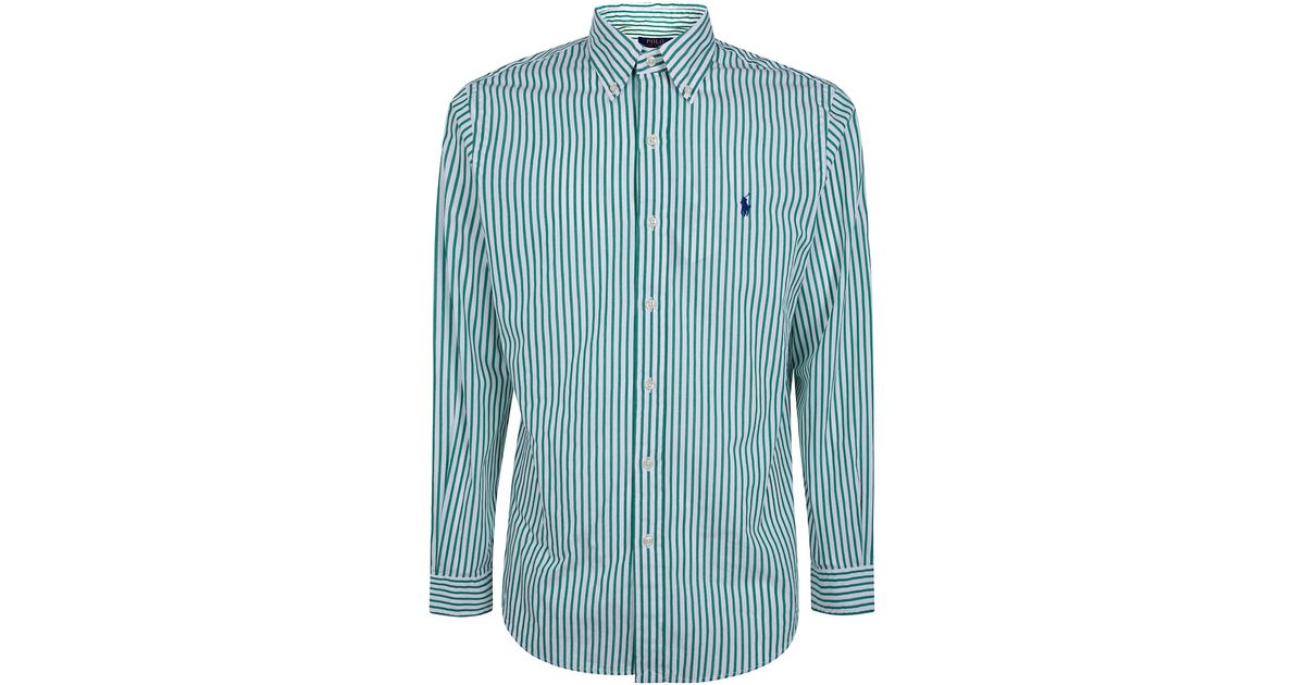 Polo Ralph Lauren Long Sleeves Sport Stripes Shirt in Blue | Lyst