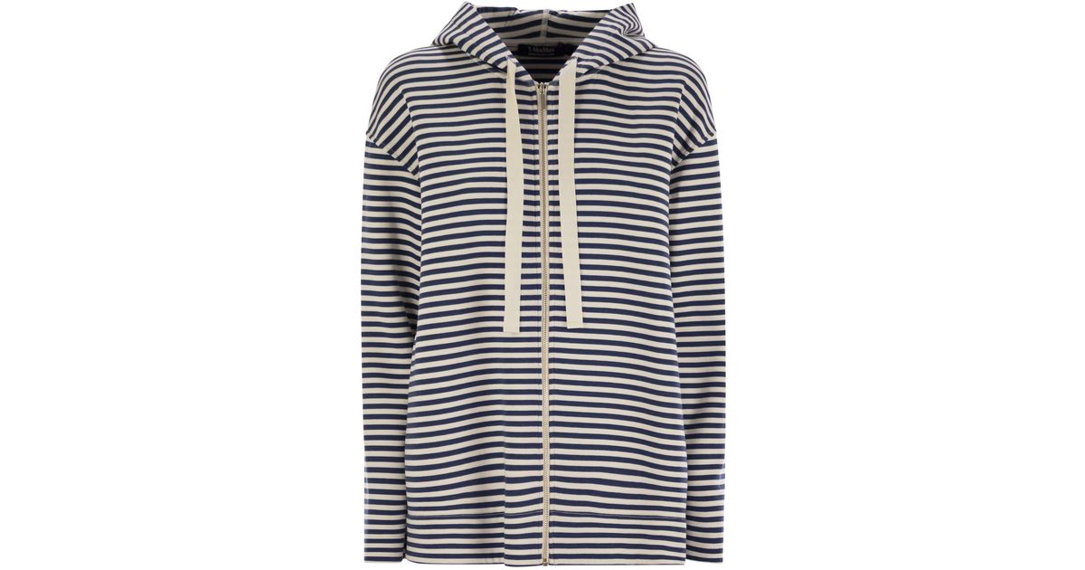 Max Mara Doria Scuba Jersey Hoodie in Black | Lyst