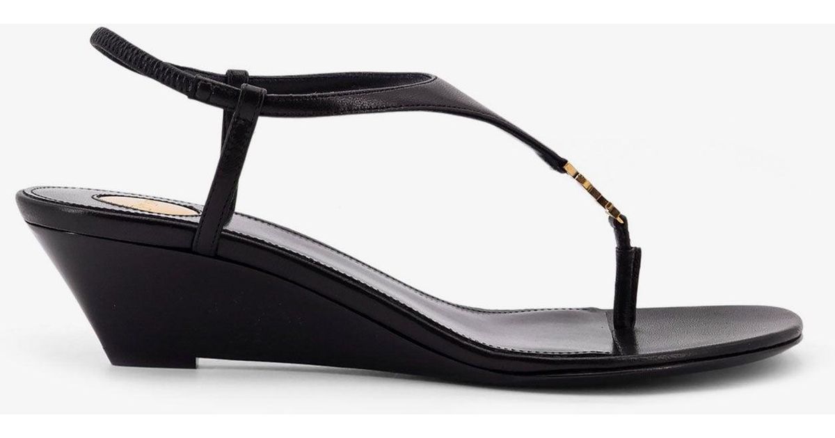 サンダル・ミュール SAINT LAURENT Bridget 40 Rive Gauche leather sandals Saint Laurent Bridget 40 Rive Gauche Leather Sandals in