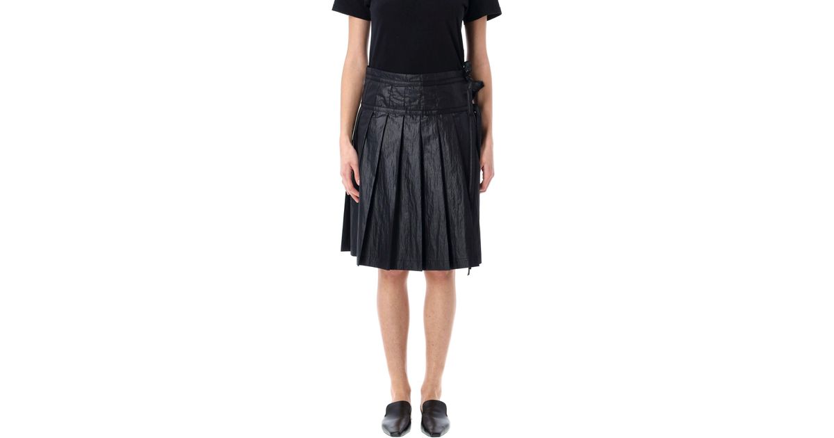 Low Classic Pleated Zipper Skirt in Black | Lyst