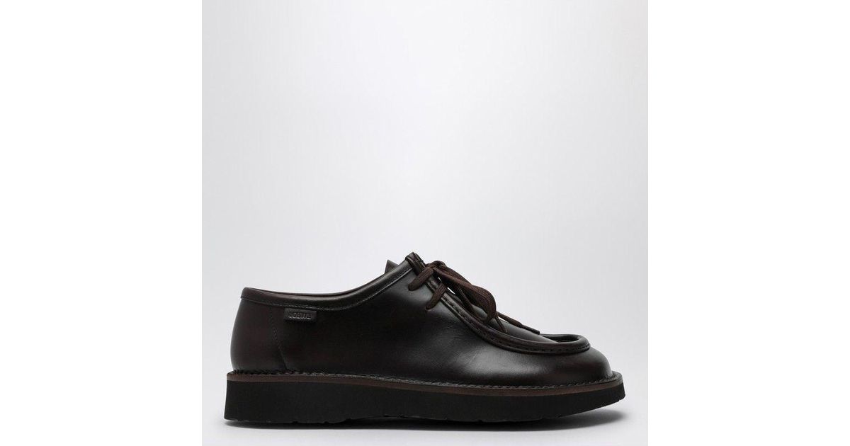 Loewe Faro Leather Lace-Up Shoes in Black for Men | Lyst
