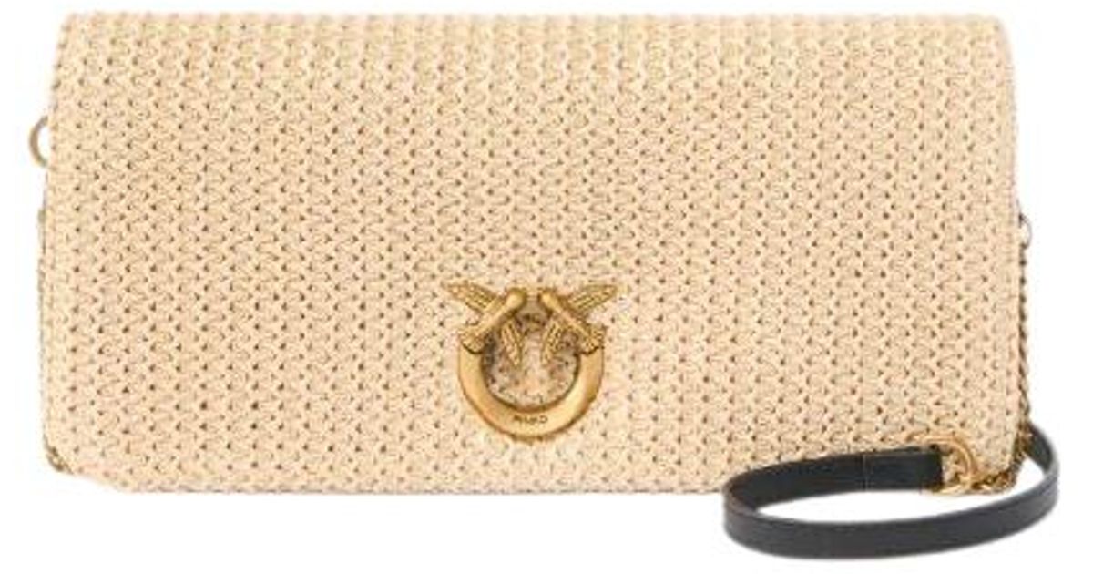 Pinko Love Bag Click Soft Horizontal Classic in Natural | Lyst UK