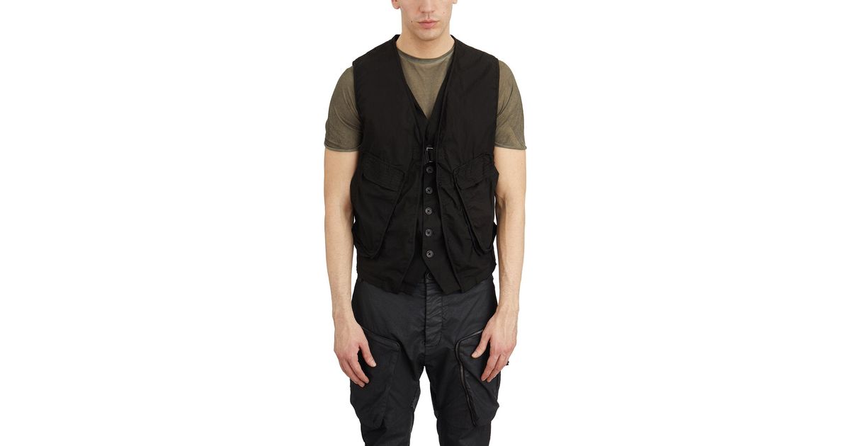 Masnada Double Cotton Vest in Black | Lyst Masnada Double Cotton Vest in Black | Lyst