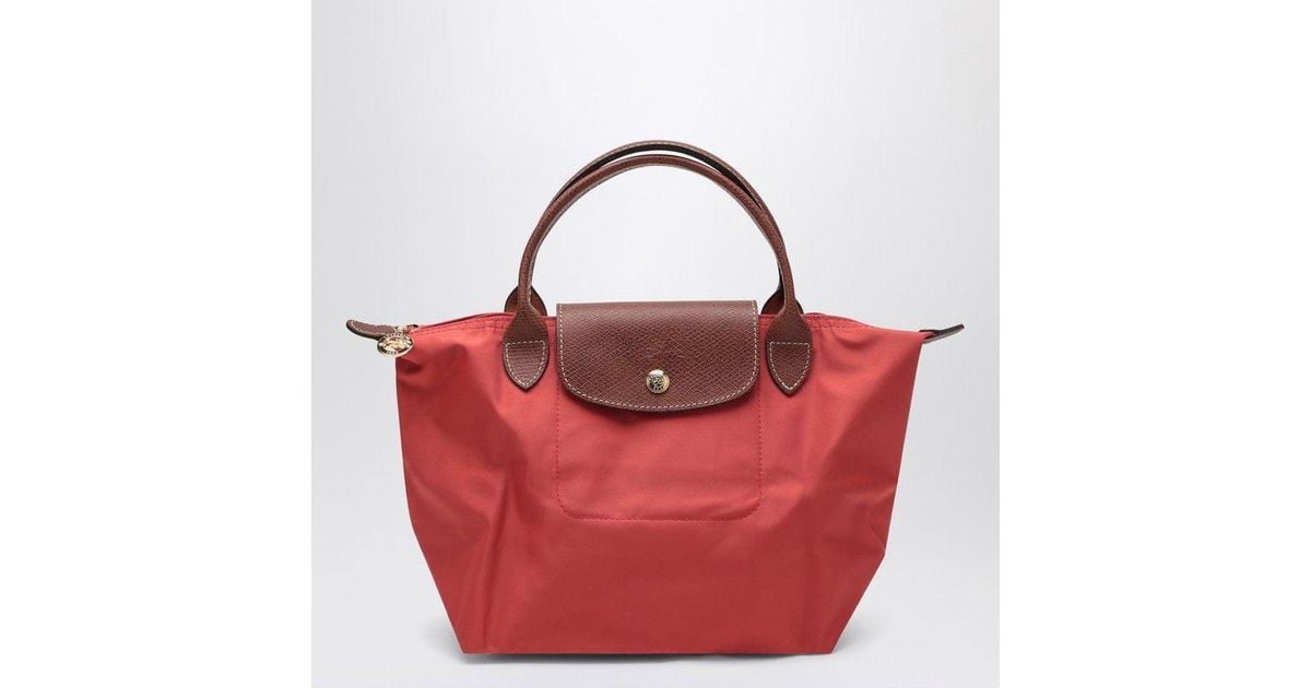 Longchamp Tomato Le Pliage Original S Bag in Red | Lyst