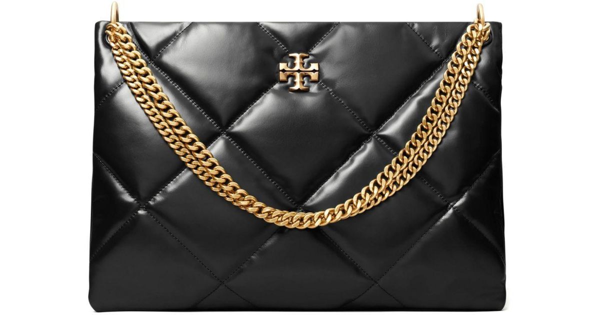 トートバッグ TORY BURCH 'Kira Diamond Quilt Hobo' shopping bag Black Tory Burch 'Kira Diamond Quilt Hobo' Shopping Bag in Black