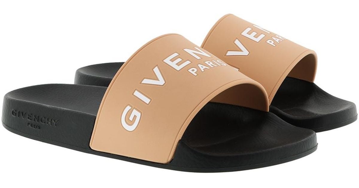 Givenchy Rubber Slides Sandals Nude in 
