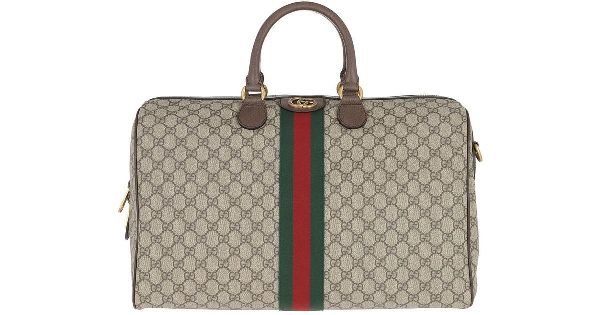 Gucci Canvas Ophidia GG Medium Carry-on Duffle Bag Beige/ebony in Natural - Lyst