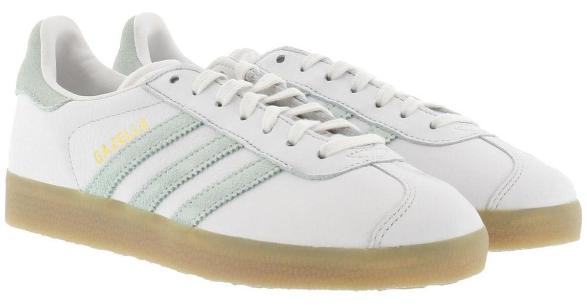 adidas Originals Leather Gazelle W Sneaker Vintage White GAZELLE Sneaker low vintage whitevapour green