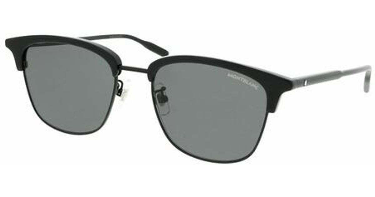 Montblanc Mb0136sk 001 54 Sunglass Man Metal In Black Lyst Montblanc Mb0136sk 001 54 Sunglass Man Metal In Black Lyst