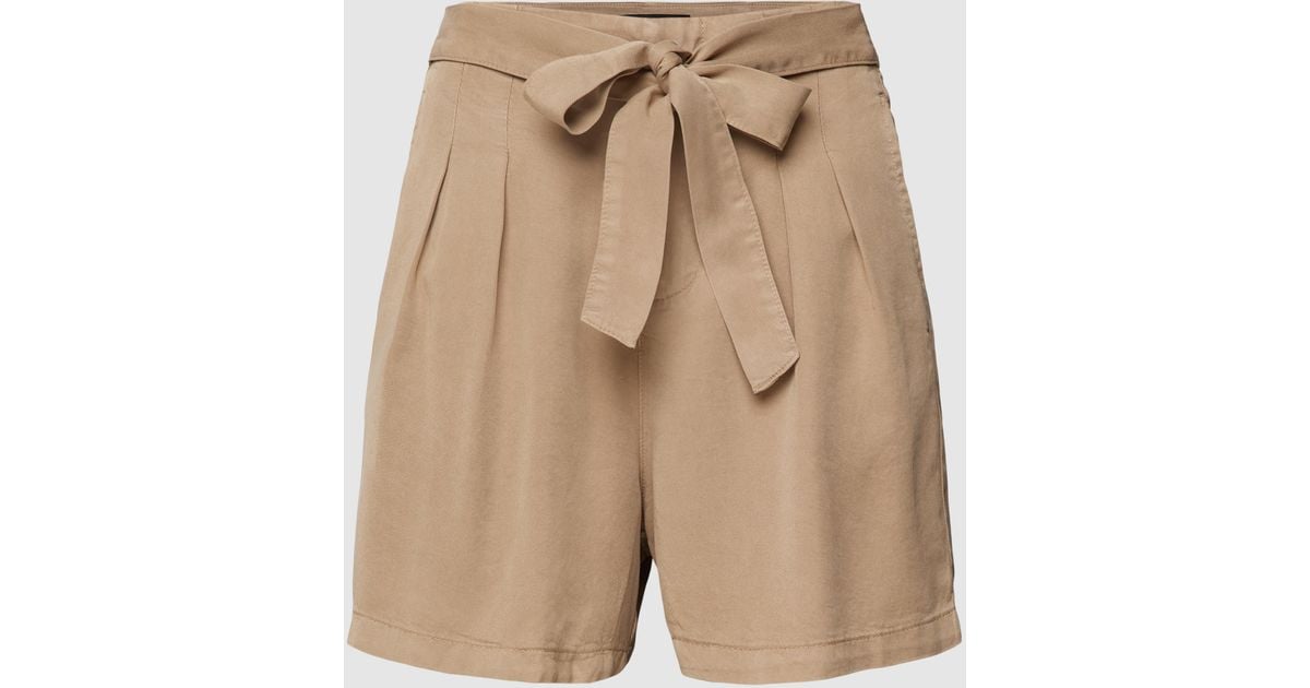 Vero Moda Korte Broek Van Lyocell Met Stoffen Riem, Model 'mia' in het