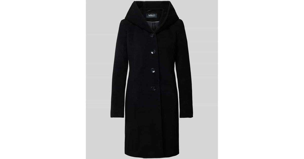 Milo Coats Mantel mit Kapuze Modell 'Bella' in Schwarz Lyst AT
