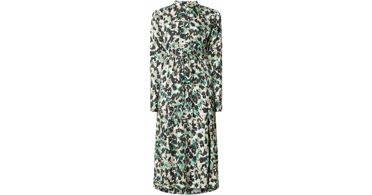 BOSS by HUGO BOSS Kleid mit Taillengürtel Modell 'Daflora' in Grün | Lyst DE
