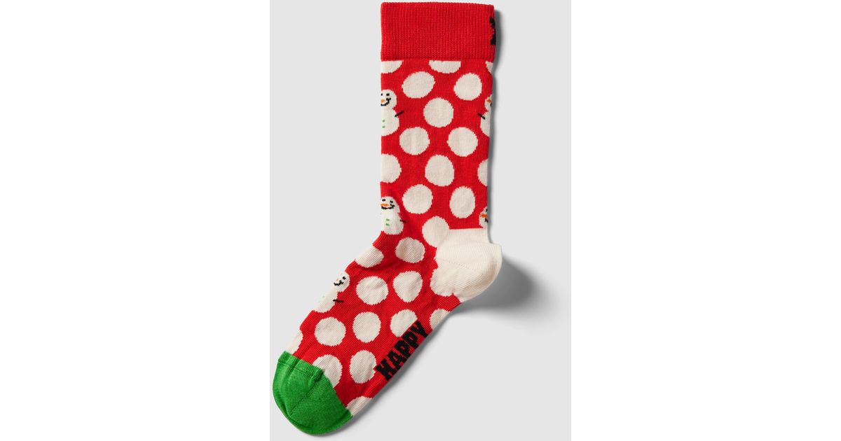 Happy Socks | Lyst Rot Allover-Muster DE Modell \'Big mit in Dot Socken Snowman