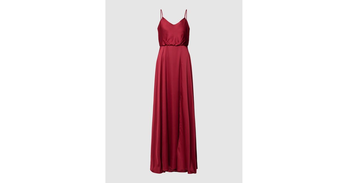 abendkleid rostrot