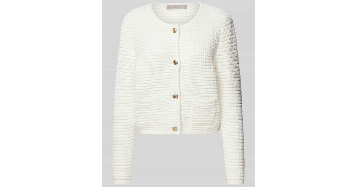 christian berg Cardigan mit Strukturmuster in Natur Lyst AT