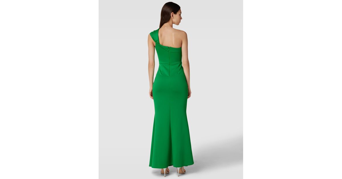 Lipsy Avondjurk Met One Shoulderband in het Groen Lyst NL