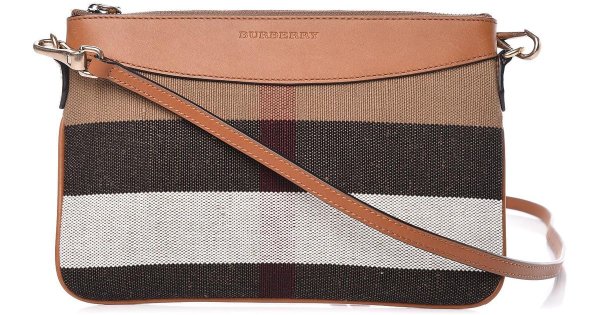 burberry house check crossbody clutch