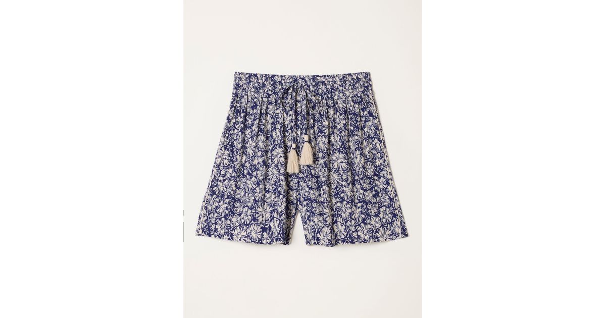 FatFace Fatface Fiona Flippy Shells Shorts in Blue | Lyst UK