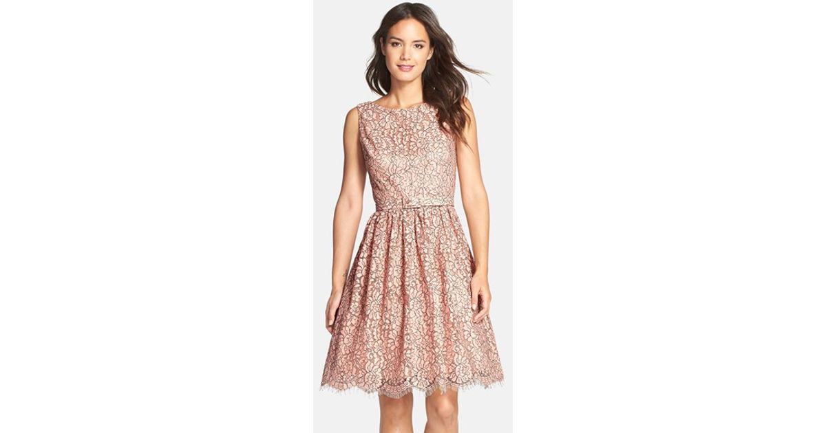 eliza j blush lace dress