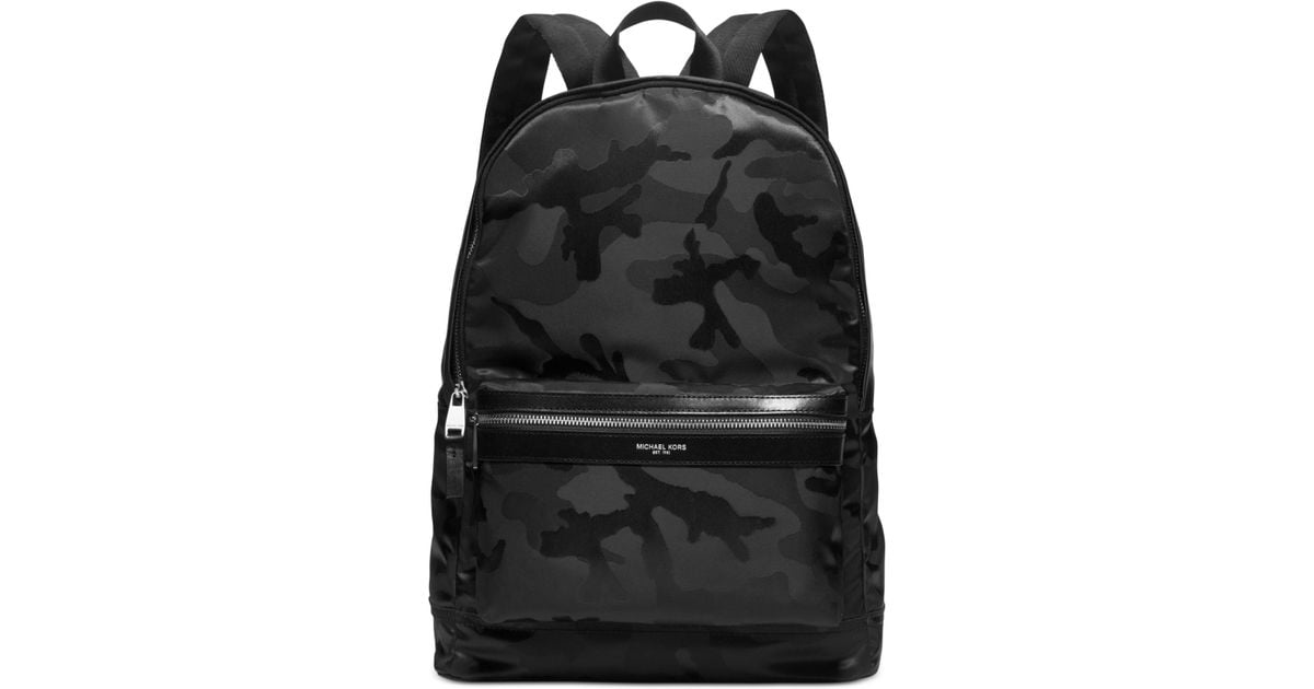 michael kors black camo backpack