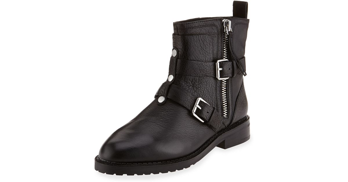 rebecca minkoff buckle booties