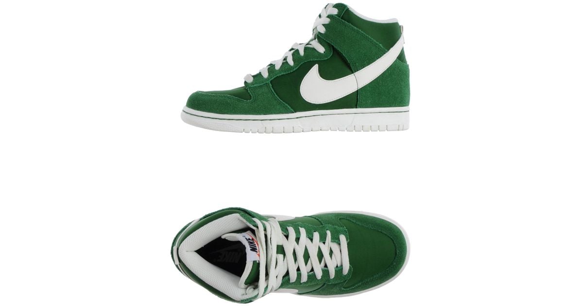 Nike Hightops Trainers in Green Lyst