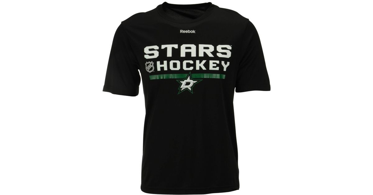 Reebok Black Men S Dallas Stars Center Ice Locker Room T Shirt For Men