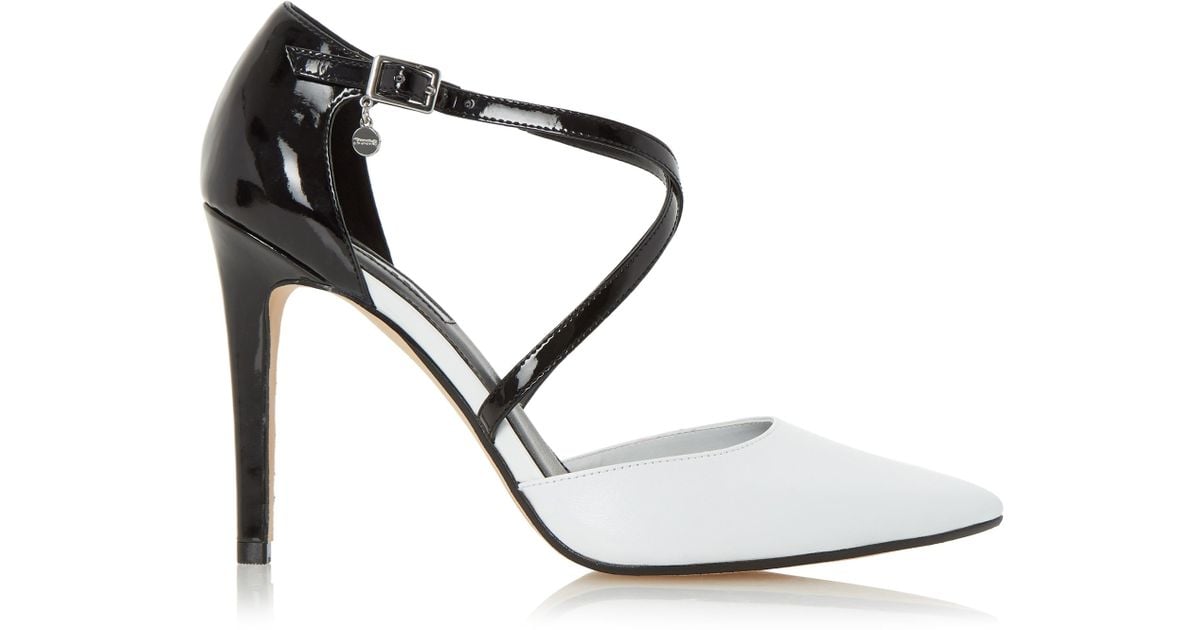 Dune Connie Cross Strap Two Part Court Shoes Dune Connie Cross Strap Two Part Court Shoes