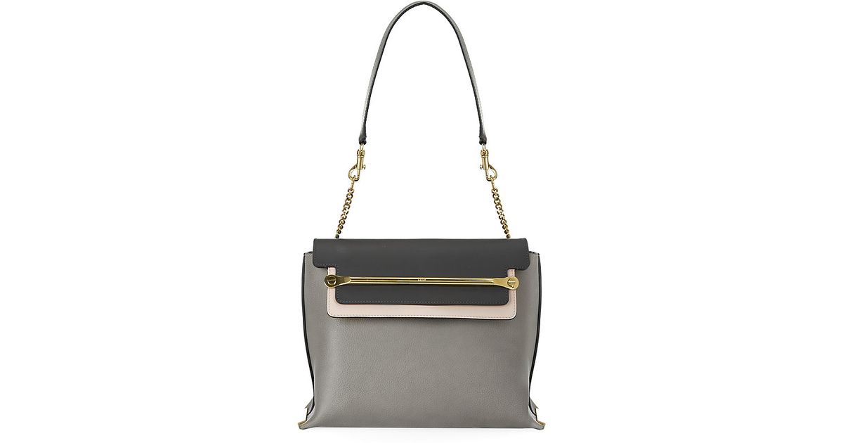 Chlo Medium Clare Shoulder Bag in Gray (grey) | Lyst