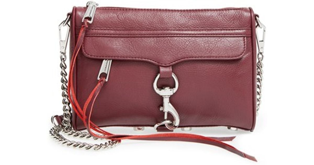 rebecca minkoff burgundy bag