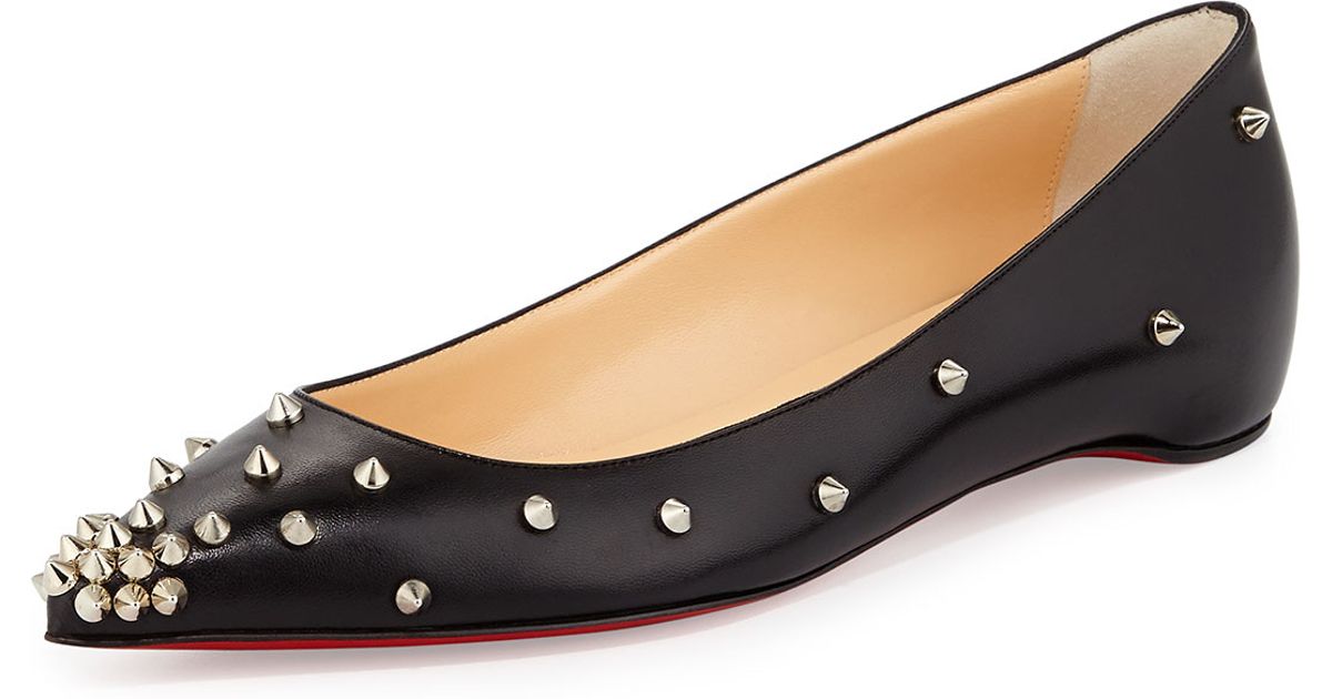 christian louboutin studded flats