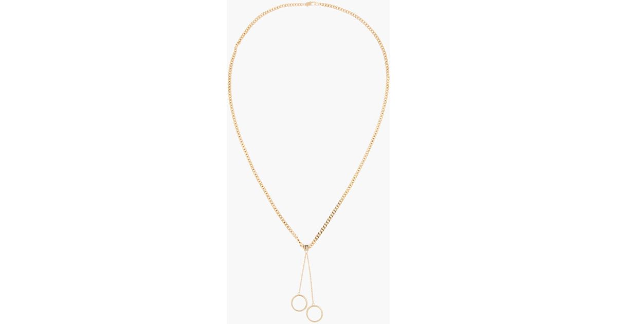 Lyst ChloƩ Gold Wedding Band Long Carly Necklace In Metallic