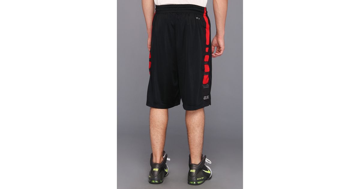 Nike elite shorts hot sale black and red