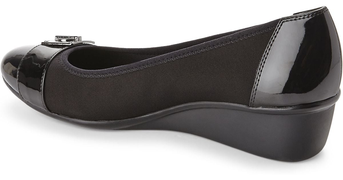 Anne Klein Ak Sport Black Darline Wedge Pumps Lyst