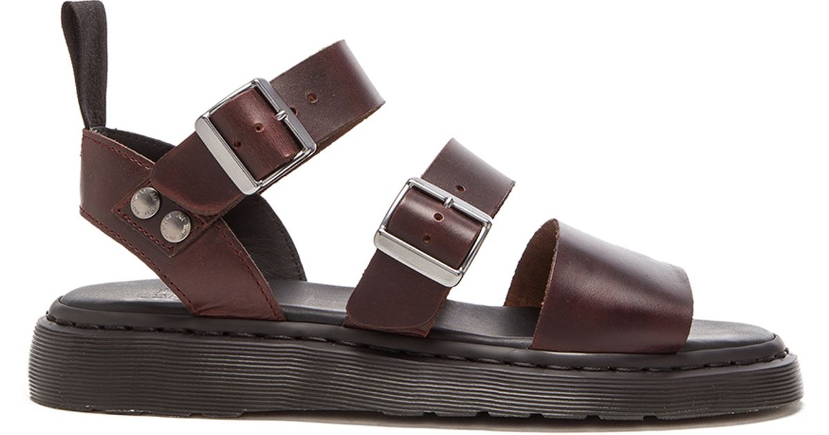 dr martens gryphon sandals brown